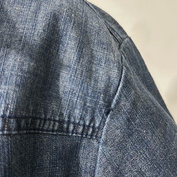 Venezia Denim Short-Sleeve Button Dress With Pockets - Size 18 - Picture 3 of 11